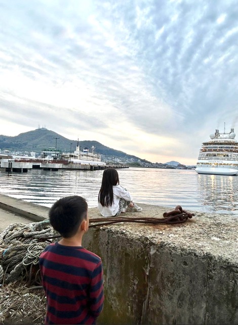 函館クルーズターミナルには大型クルーズ船の入港が